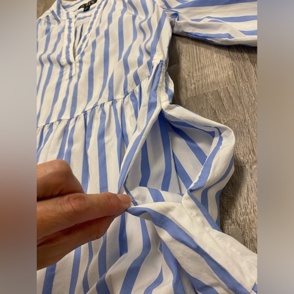 J. Crew Tiered cotton poplin mini dress in Barrie stripe- XXS - Picture 11 of 16